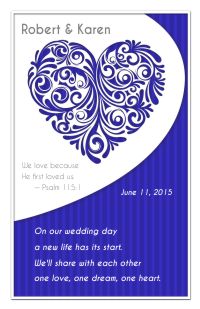 Wedding Program Cover Template 6E - Version 2